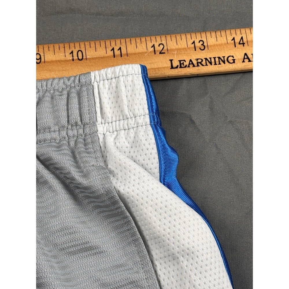 Nike Dri-Fit Shorts Boys Small Gray/White/Blue Performance Basketball Youth - Picture 10 of 13